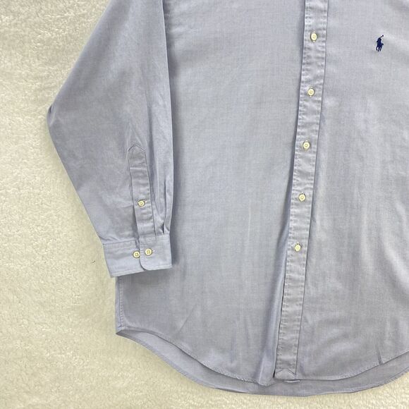 Ralph Lauren Shirt Yarmouth Men's 16.5 32-33 Blue Oxford Long Sleeve Button Down - Picture 8 of 16